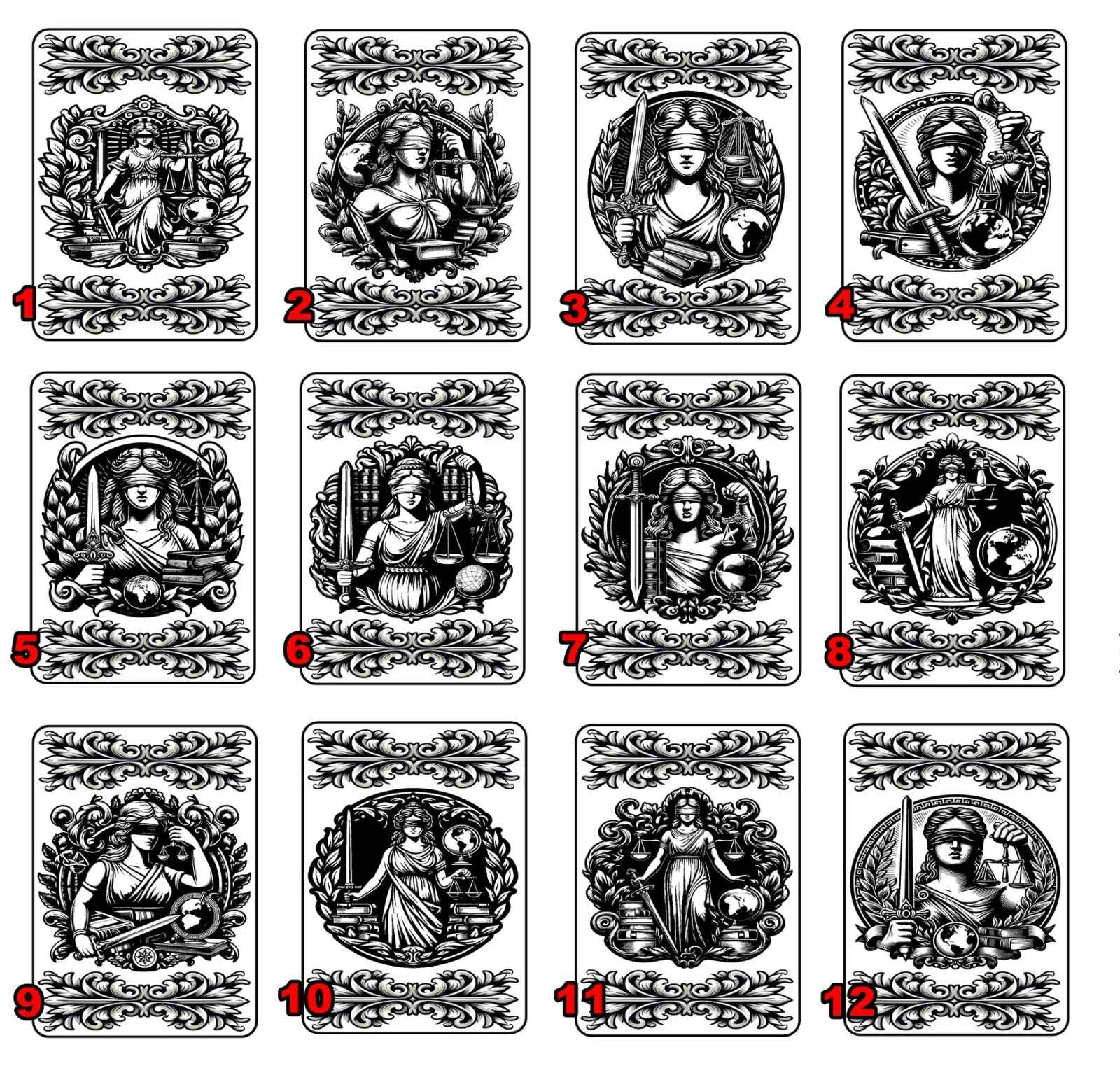 Different Designs to Choose from to be Engraved on the Stainless Steel Case Wallet